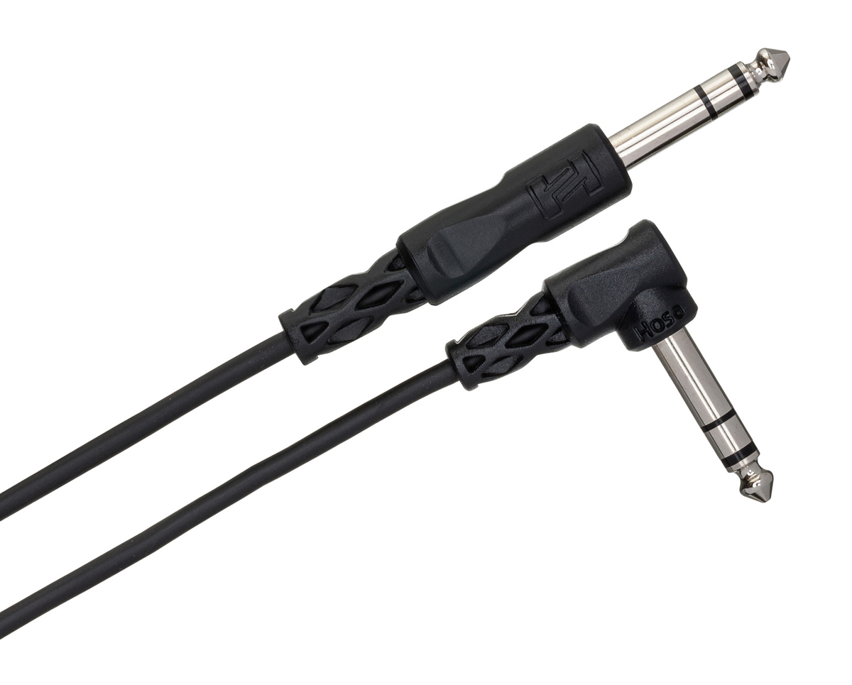 Hosa CSS-103R Verbindungskabel sym. TRS auf TRS Winkelstecker, ca. 0,9 m