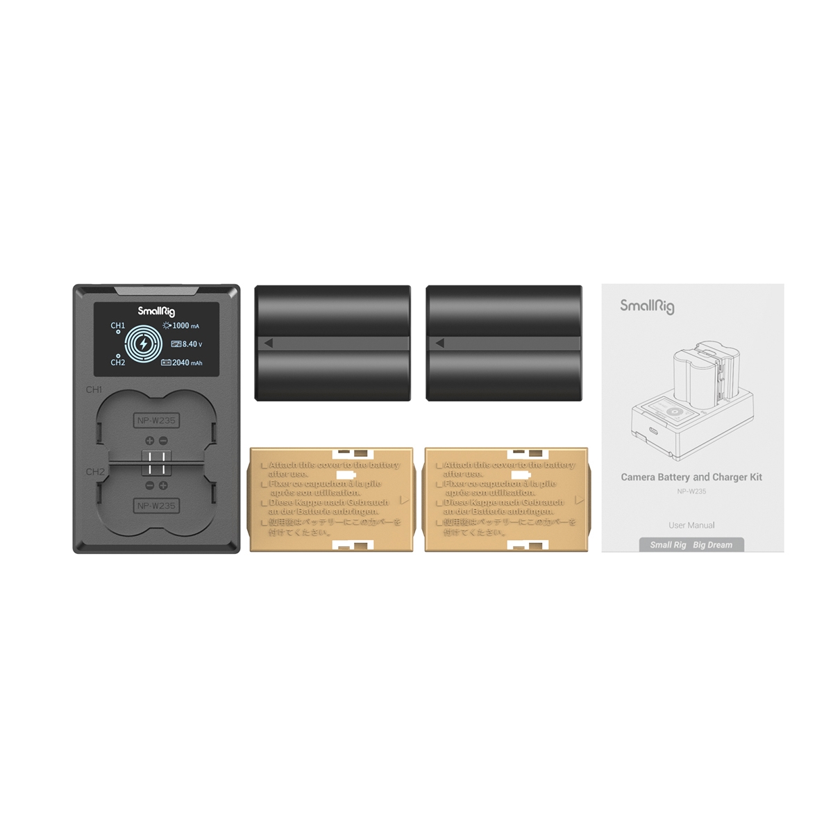 SmallRig 3822 NP-W235 Kamera-Akku und Ladegerät Kit