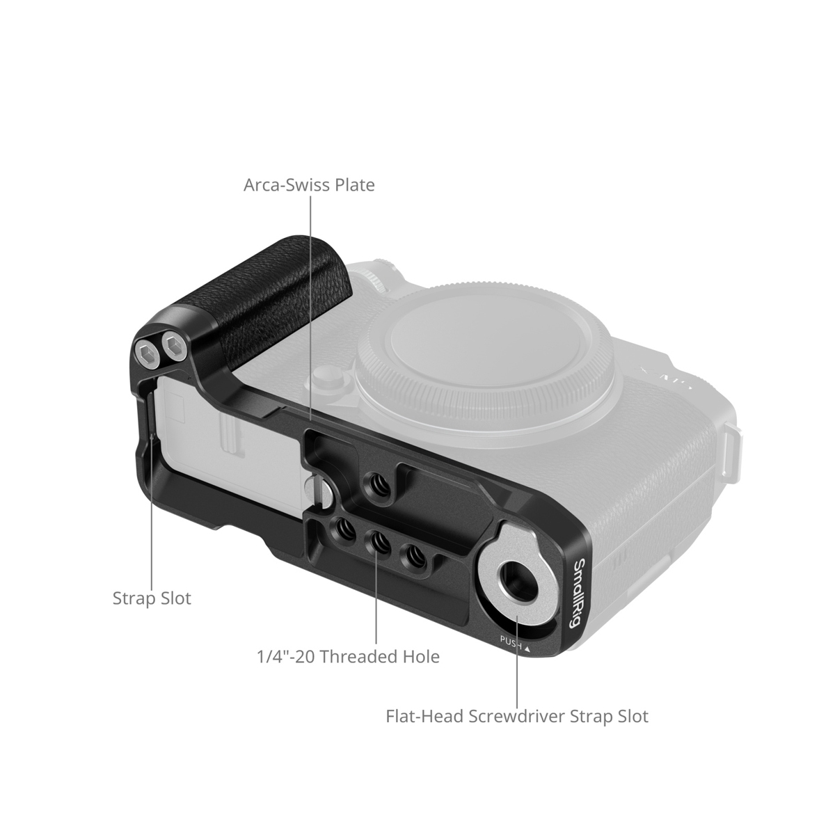 SmallRig 4876 L-Shape Mount Plate mit Silikongriff