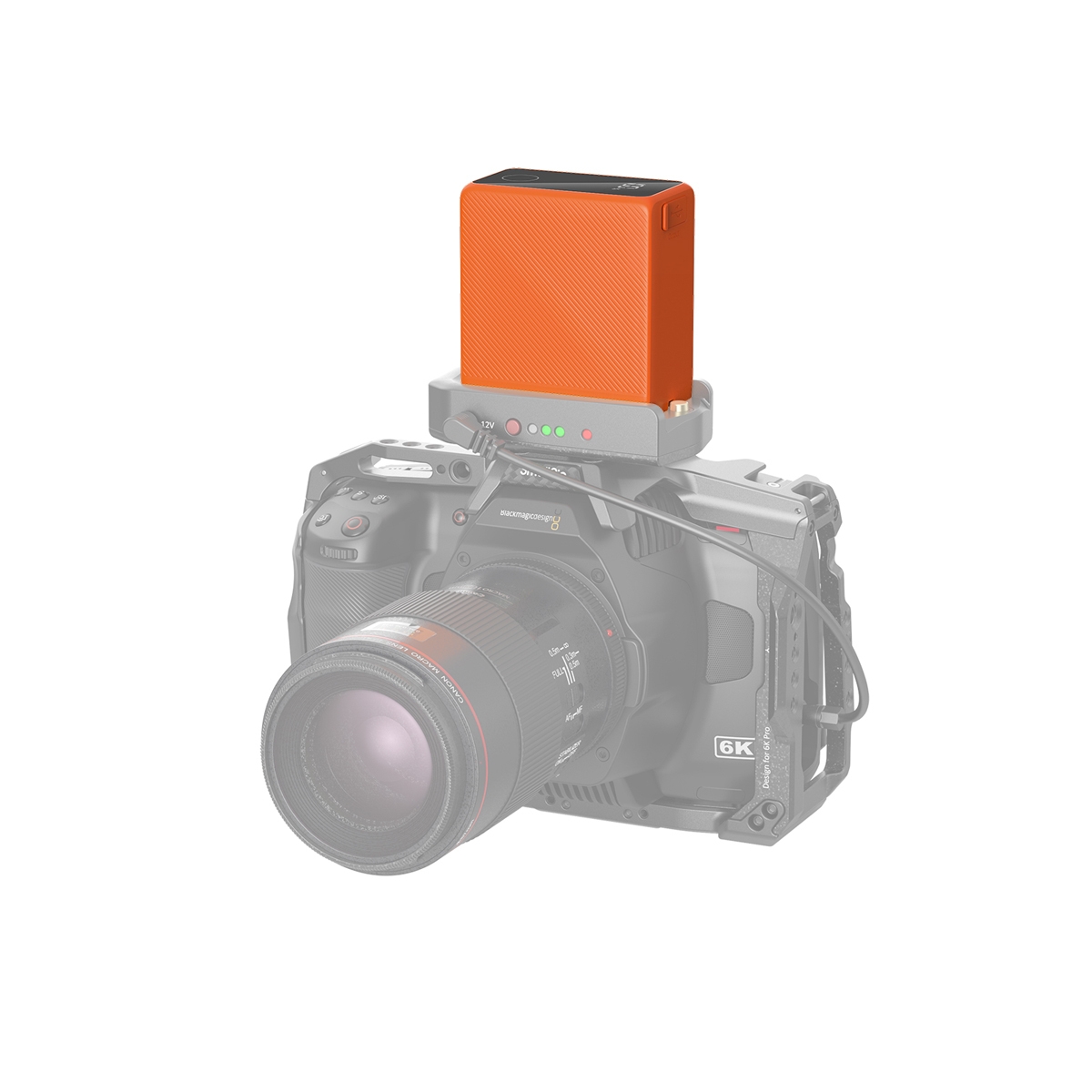 SmallRig 4576 NP-F970 orange, USB-C wiederaufladbarer Akku