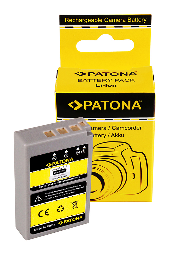 PATONA Hochleistungs LithIonen-Akku wie Olympus BLS-5 / BLS-50