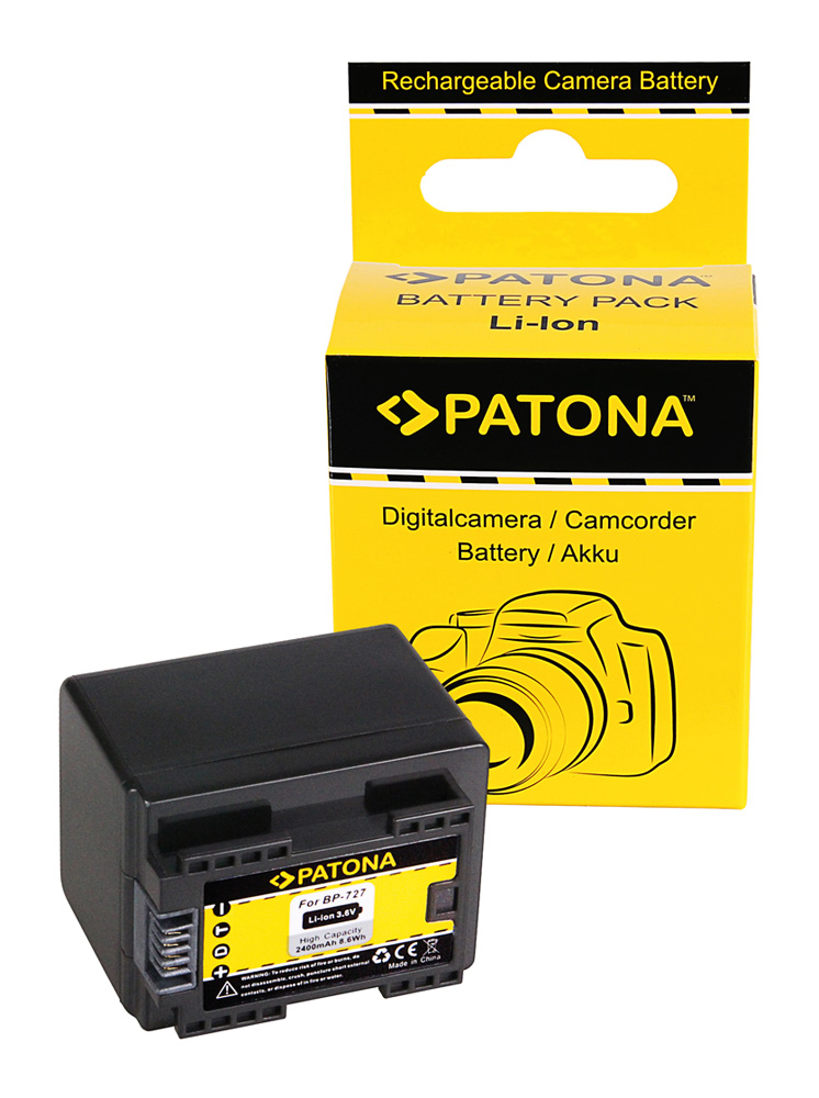 PATONA Hochleistungs LithIonen-Akku wie Canon BP-727