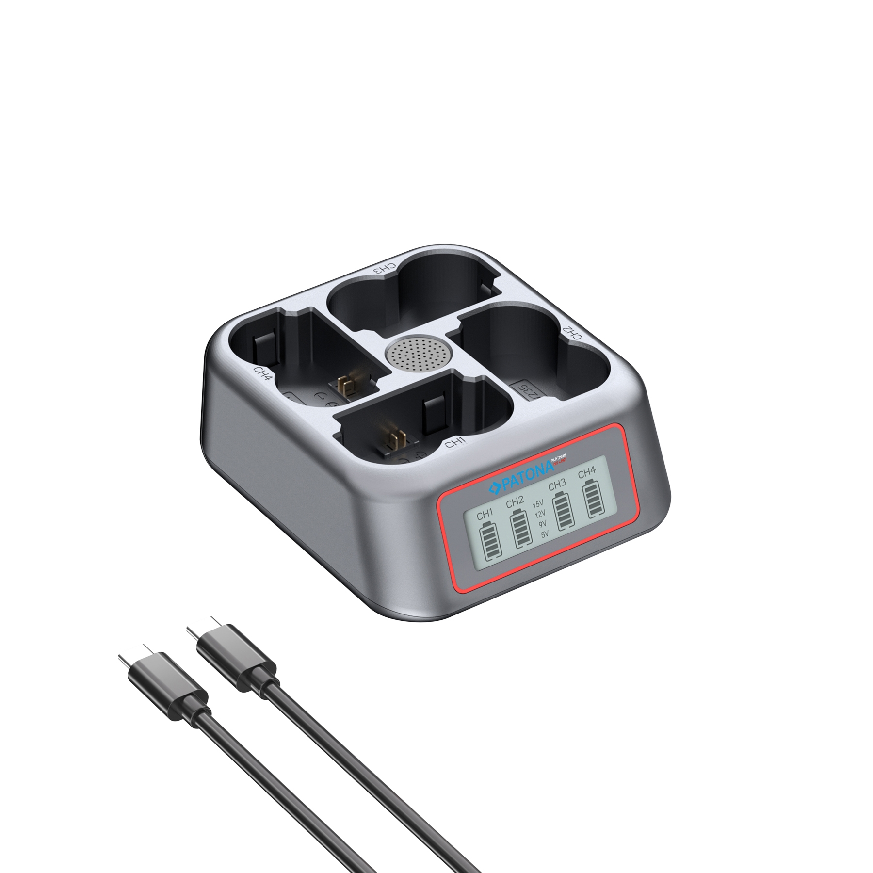 Patona Platinum USB-C 4-fach Schnellladegerät für Fujifilm NP-W235