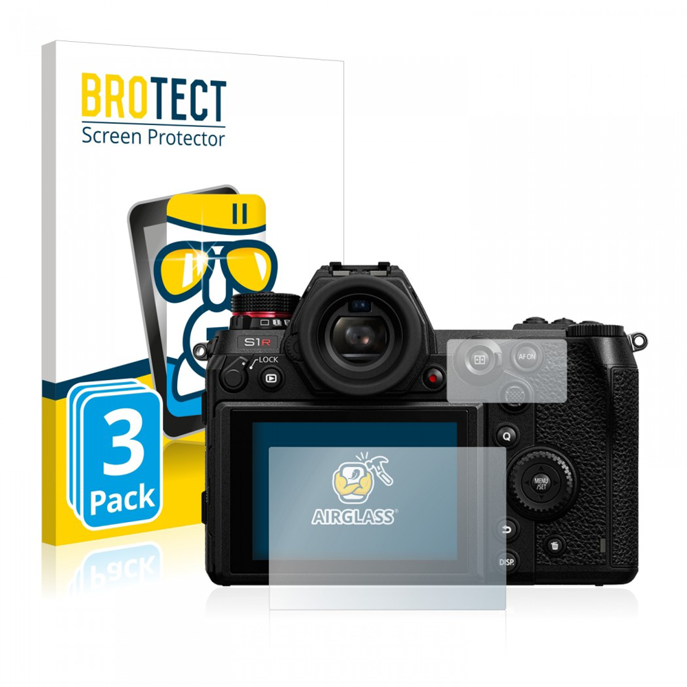 3x BROTECT AirGlass Panzerglasfolie für Panasonic Lumix DC-S1R