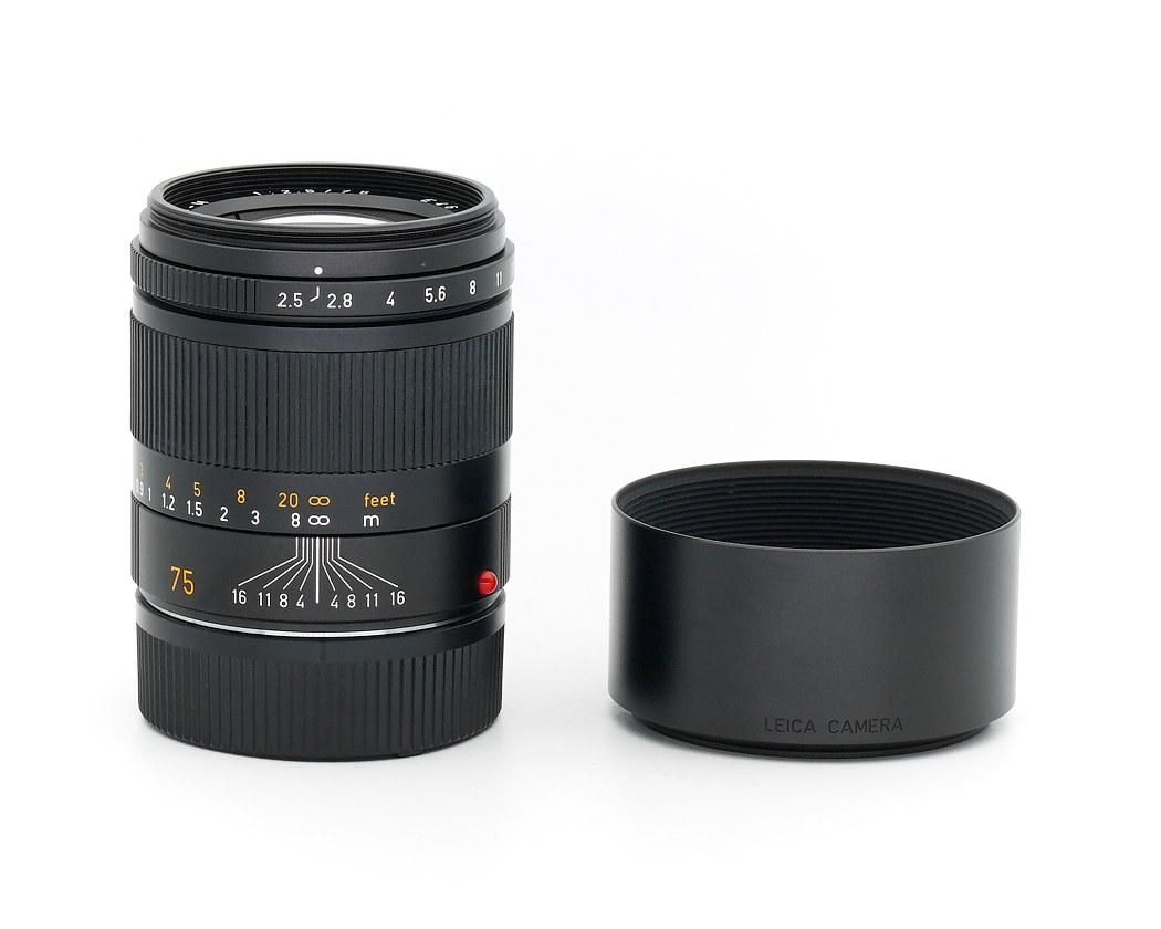 Leica SUMMARIT-M 75mm 2.5 6bit 11645 wie neu + Leica 12460 #39829**