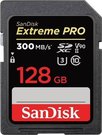 SanDisk 128 GB SDXC ExtremePro 300MB/s V90 UHS-II